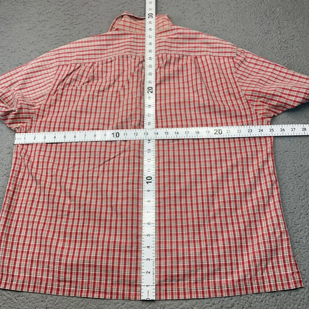 Vintage Polo Ralph Lauren Shirt Mens Large Adams Camp Collar Plaid Pocket USA